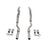 aFe Power Twisted Steel Tri-Y Long Tube Header & Mid Pipe 304 Stainless Steel w/ Cat Cadillac CTS-V 09-15 V8-6.2L (sc)