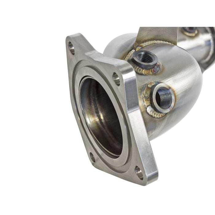 aFe Power Twisted Steel Down Pipe 3 IN 304 Stainless Steel w/ Cat Cadillac ATS 13-19 / Chevy Camaro 16-20 L4-2.0L (t)