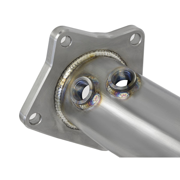 aFe Power Twisted Steel Down Pipe 3 IN 304 Stainless Steel w/ Cat Cadillac ATS 13-19 / Chevy Camaro 16-20 L4-2.0L (t)