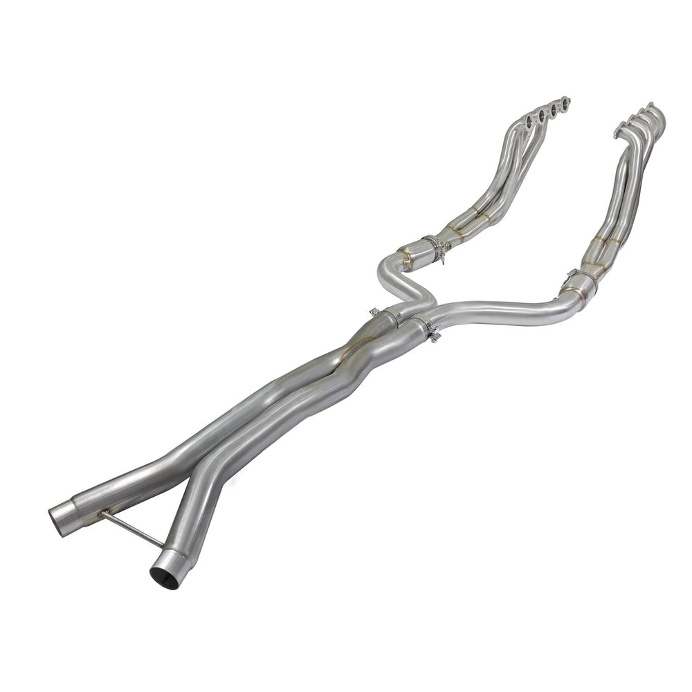 aFe Power Twisted Steel Tri-Y Long Tube Header & X-Pipe 304 Stainless Steel w/ Cat Chevrolet Camaro SS 16-21 V8-6.2L (sc)