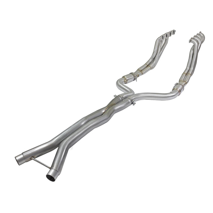 aFe Power Twisted Steel Tri-Y Long Tube Header & X-Pipe 304 Stainless Steel w/ Cat Chevrolet Camaro SS 16-21 V8-6.2L (sc)