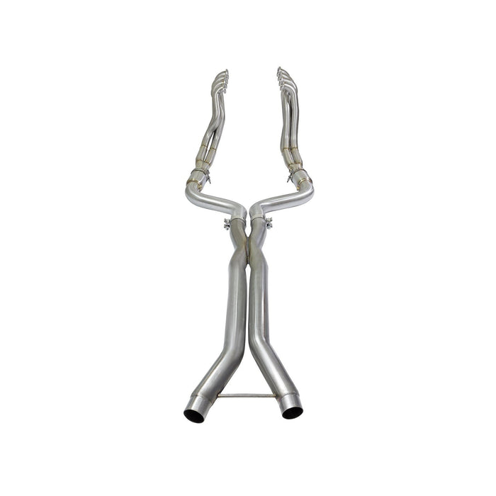 aFe Power Twisted Steel Tri-Y Long Tube Header & X-Pipe 304 Stainless Steel w/ Cat Chevrolet Camaro SS 16-21 V8-6.2L (sc)
