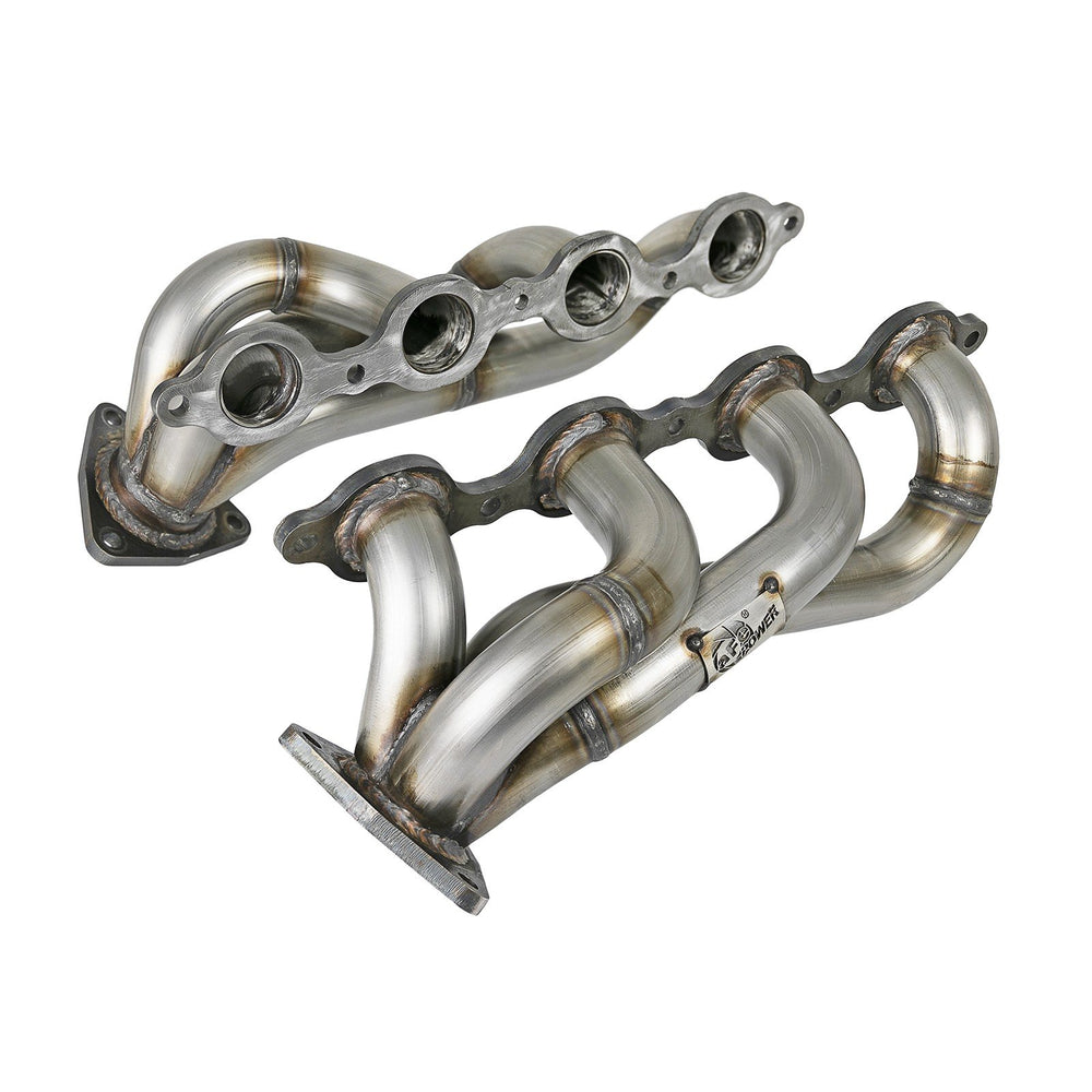 aFe Power Twisted Steel 1-3/4 IN 304 Stainless Steel Shorty Headers GM Silverado/Sierra 1500 19-20 V8-5.3L/6.2L