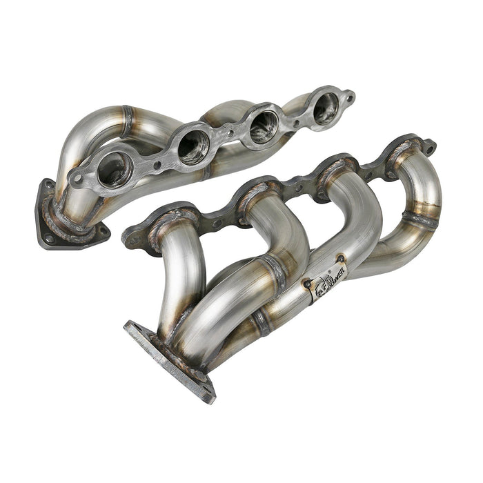 aFe Power Twisted Steel 1-3/4 IN 304 Stainless Steel Shorty Headers GM Silverado/Sierra 1500 19-20 V8-5.3L/6.2L