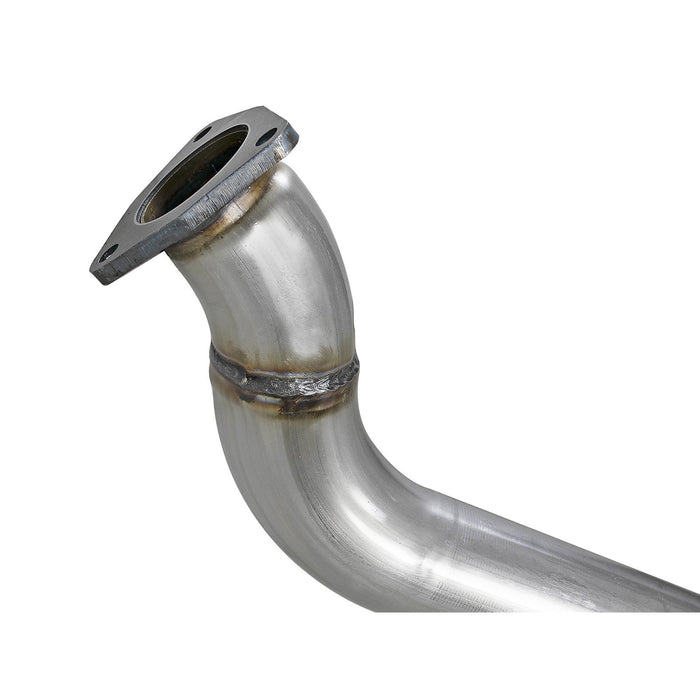 aFe Power Twisted Steel Y-Pipe 3 to 3-1/2 IN 304 Stainless Steel w/ Cat GM Silverado/Sierra 1500 19-20 V8-5.3L