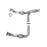 aFe Power Twisted Steel Y-Pipe 3 to 3-1/2 IN 304 Stainless Steel w/ Cat GM Silverado/Sierra 1500 19-20 V8-5.3L