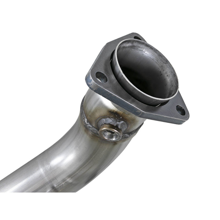 aFe Power Twisted Steel Y-Pipe 3 to 3-1/2 IN 304 Stainless Steel w/ Cat GM Silverado/Sierra 1500 19-20 V8-6.2L
