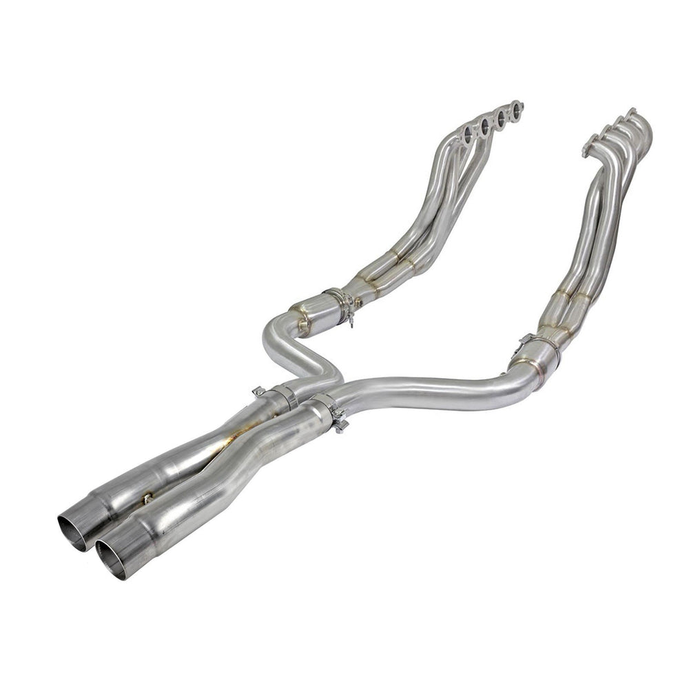 aFe Power Twisted Steel Tri-Y Long Tube Header & Mid Pipe 304 Stainless Steel w/ Cat Chevrolet Camaro SS 16-20 V8-6.2L