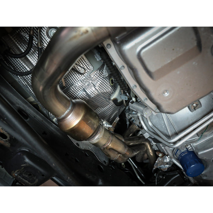aFe Power Twisted Steel Tri-Y Long Tube Header & Y-Pipe 304 Stainless Steel w/ Cat GM 2500/3500HD 2020 V8-6.6L L8T