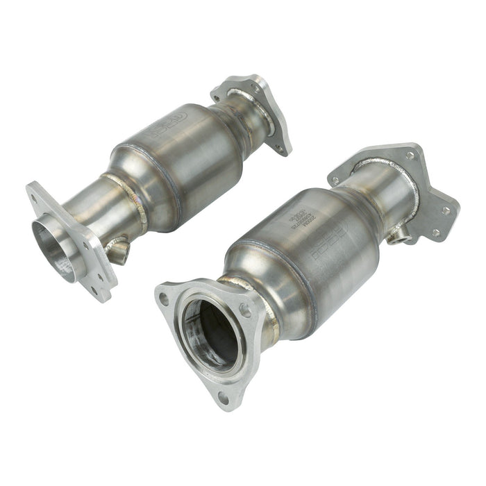 aFe Power Twisted Steel Power Pipe 3 IN 304 Stainless Steel w/ Cat Chevrolet Corvette (C8) 2020 V8-6.2L