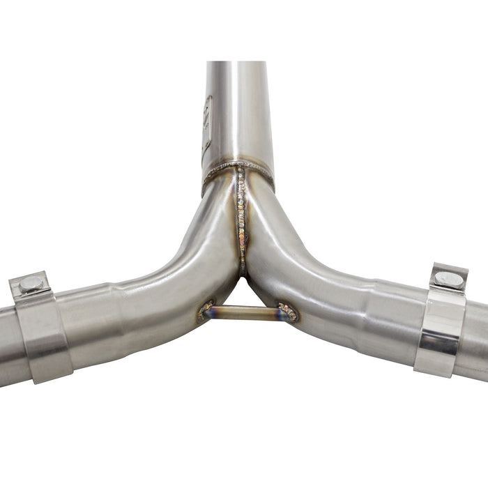 aFe Power Twisted Steel Y-Pipe 2-1/2 to 3 IN 304 Stainless Steel w/ Cat Nissan 350Z /Infiniti G35 03-06 V6-3.5L