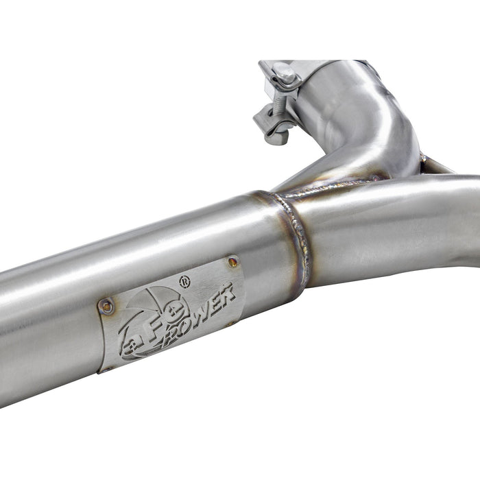 aFe Power Twisted Steel Y-Pipe 2-1/2 to 3 IN 304 Stainless Steel w/ Cat Nissan 350Z /Infiniti G35 03-06 V6-3.5L