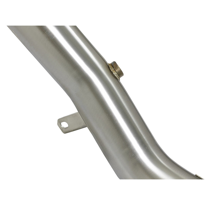 aFe Power Twisted Steel Down Pipe 3 IN 304 Stainless Steel Infiniti Q50/Q60 16-20 V6-3.0L (tt)
