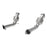 aFe Power Twisted Steel Mid Pipe 2-1/2 IN 304 Stainless Steel w/ Cat Nissan 350Z 03-06 V6-3.5L