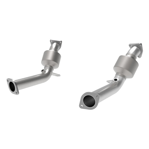 aFe Power Twisted Steel Mid Pipe 2-1/2 IN 304 Stainless Steel w/ Cat Nissan 350Z 03-06 V6-3.5L