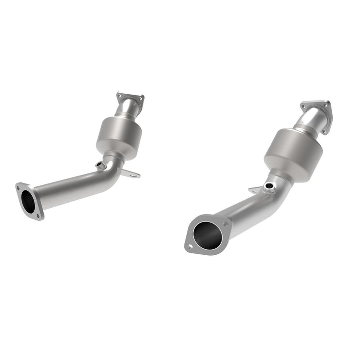 aFe Power Twisted Steel Mid Pipe 2-1/2 IN 304 Stainless Steel w/ Cat Nissan 350Z 03-06 V6-3.5L