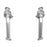 aFe Power Twisted Steel Mid Pipe 2-1/2 IN 304 Stainless Steel w/ Cat Nissan 350Z 03-06 V6-3.5L