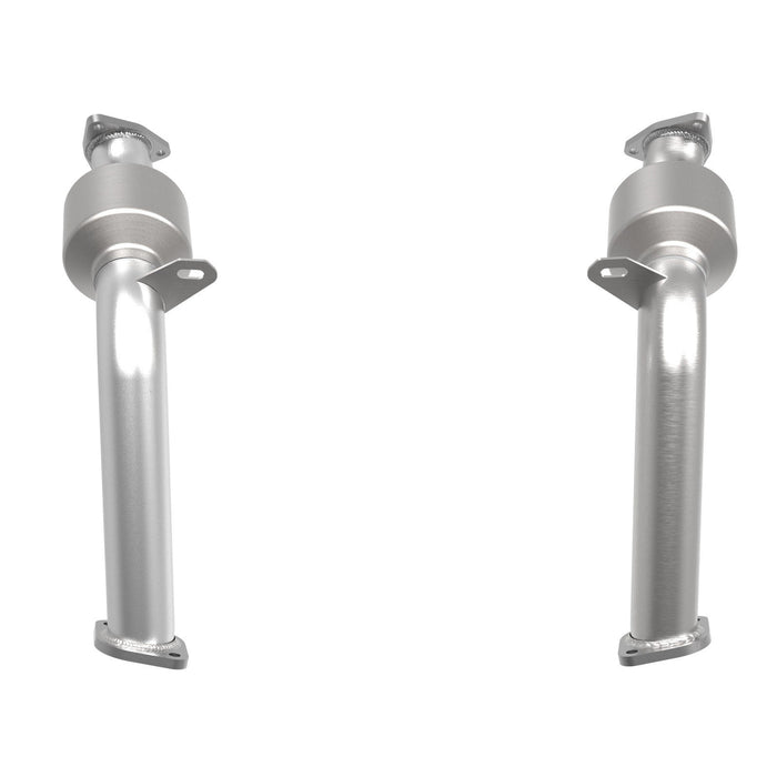 aFe Power Twisted Steel Mid Pipe 2-1/2 IN 304 Stainless Steel w/ Cat Nissan 350Z 03-06 V6-3.5L