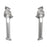 aFe Power Twisted Steel Mid Pipe 2-1/2 IN 304 Stainless Steel w/ Cat Nissan 350Z/370Z 07-20 V6-3.5/3.7L
