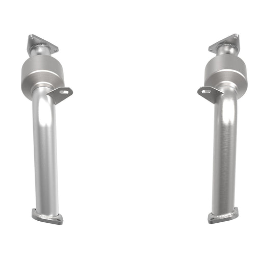 aFe Power Twisted Steel Mid Pipe 2-1/2 IN 304 Stainless Steel w/ Cat Nissan 350Z/370Z 07-20 V6-3.5/3.7L