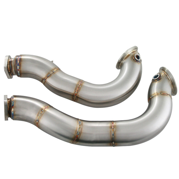 aFe Power Twisted Steel Down Pipe 3 IN 304 Stainless Steel BMW 135i (E82/88) 08-10 / 335i (E90/92/93) 07-10 L6-3.0L (t) N54