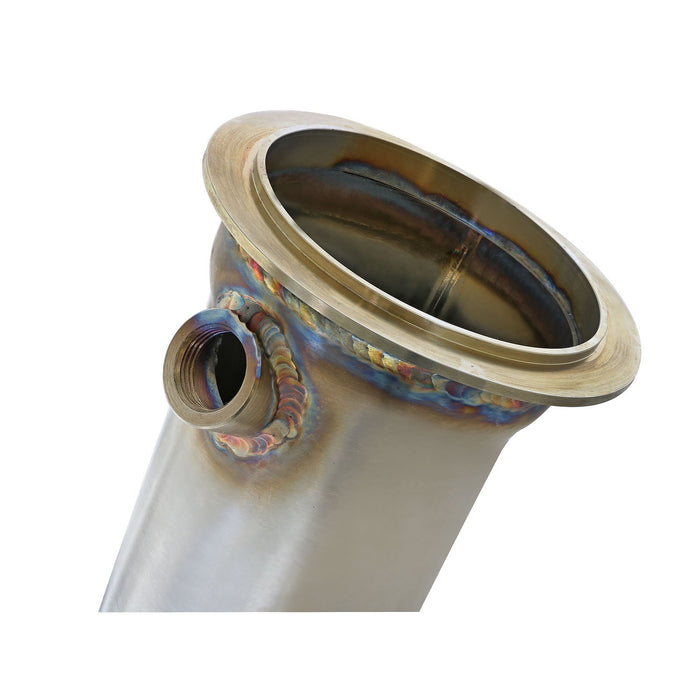 aFe Power Twisted Steel Down Pipe 3 IN 304 Stainless Steel BMW M3/M4 (F80/82/83) 15-20 L6-3.0L (tt) S55