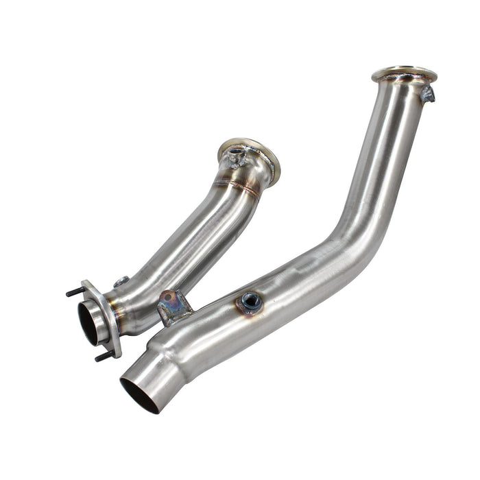 aFe Power Twisted Steel Down Pipe 3 IN 304 Stainless Steel BMW M3/M4 (F80/82/83) 15-20 L6-3.0L (tt) S55