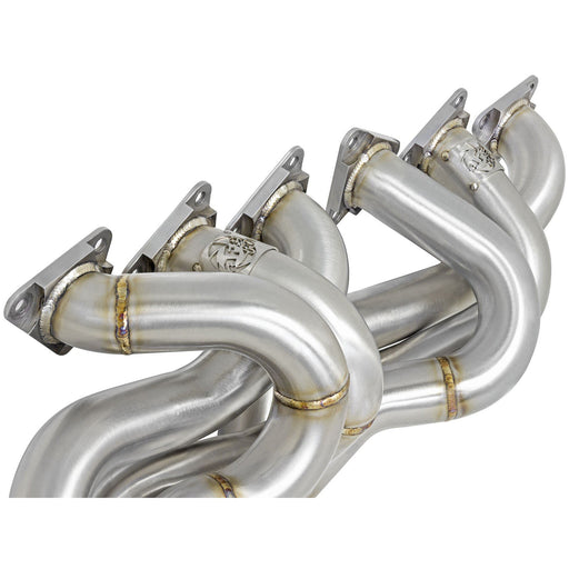 aFe Power Twisted Steel Long Tube Header 304 Stainless Steel w/ Cat BMW M3 (E46) 01-06 L6-3.2L S54