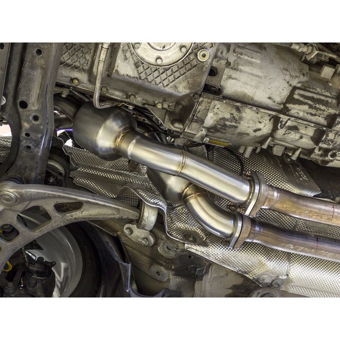 aFe Power Twisted Steel Long Tube Header 304 Stainless Steel w/ Cat BMW M3 (E46) 01-06 L6-3.2L S54