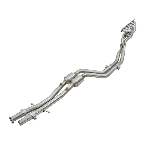 aFe Power Twisted Steel Long Tube Header & Mid Pipe 304 Stainless Steel w/ Cat BMW M3 (E36) 96-99 L6-3.2L S52