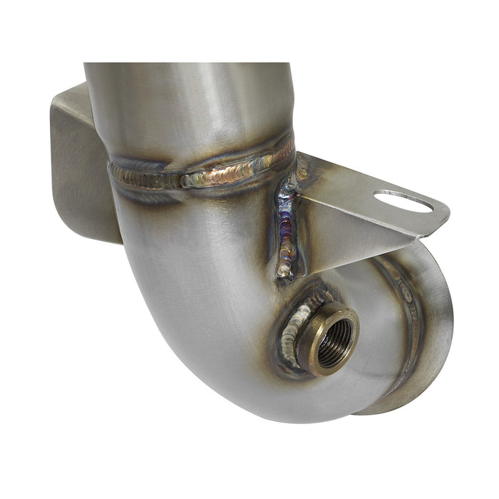 aFe Power Twisted Steel Down Pipe 2-1/2 IN 304 Stainless Steel w/ Cat MINI Cooper S (R56) 07-13 L4-1.6L(t) N18