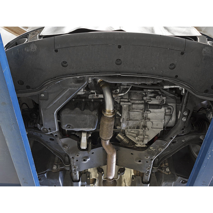 aFe Power Twisted Steel Down Pipe 2-1/2 IN 304 Stainless Steel w/ Cat MINI Cooper S (R56) 07-13 L4-1.6L(t) N18