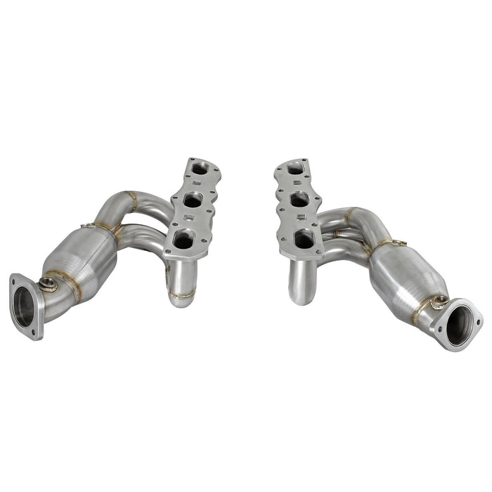 aFe Power Twisted Steel Header 304 Stainless Steel w/ Cat Porsche Cayman S/Boxster S (981) 13-16 H6-3.4L
