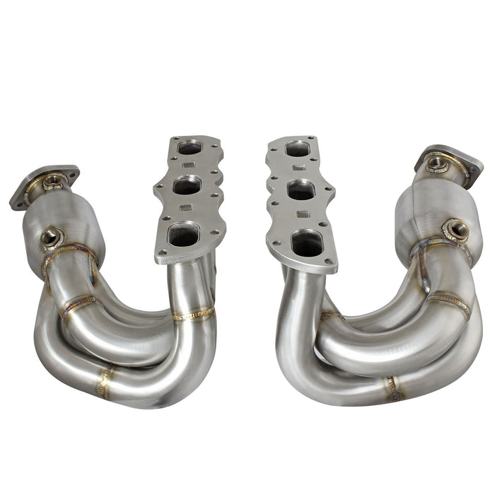aFe Power Twisted Steel Header 304 Stainless Steel w/ Cat Porsche Cayman S/Boxster S (981) 13-16 H6-3.4L