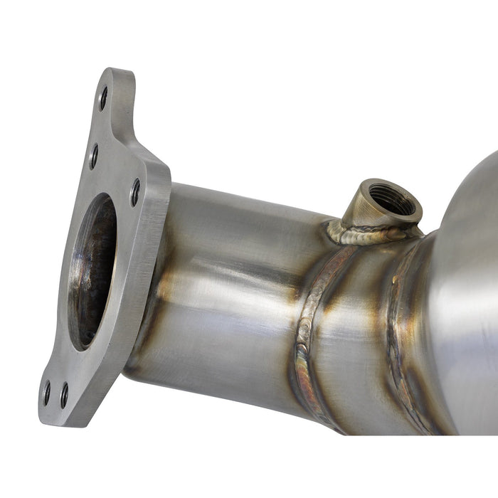 aFe Power Twisted Steel Down Pipe 3 IN 304 Stainless Steel Honda Civic / Civic Si 16-20 L4-1.5L (t)