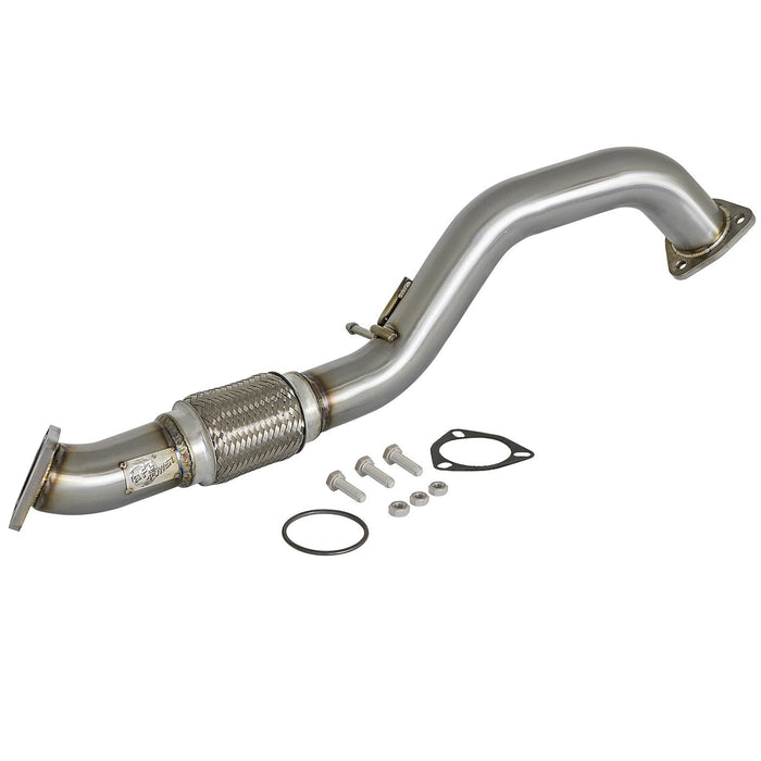 aFe Power Twisted Steel 2-1/2 IN 304 Stainless Steel Race Series Mid-Pipe Honda Civic / Civic Si 16-20 L4-1.5L (t)