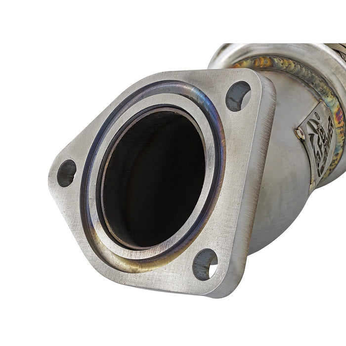 aFe Power Twisted Steel 2-1/2 IN 304 Stainless Steel Race Series Mid-Pipe Honda Civic / Civic Si 16-20 L4-1.5L (t)