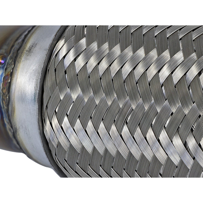 aFe Power Twisted Steel 2-1/2 IN 304 Stainless Steel Race Series Mid-Pipe Honda Civic / Civic Si 16-20 L4-1.5L (t)