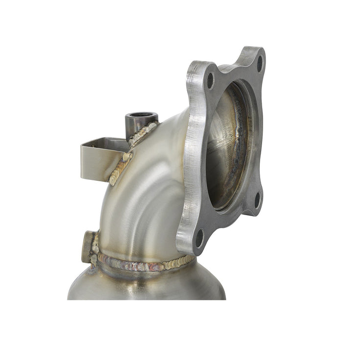 aFe Power Twisted Steel Down Pipe 3 IN 304 Stainless Steel Honda Civic Type R 17-20 L4-2.0L (t)