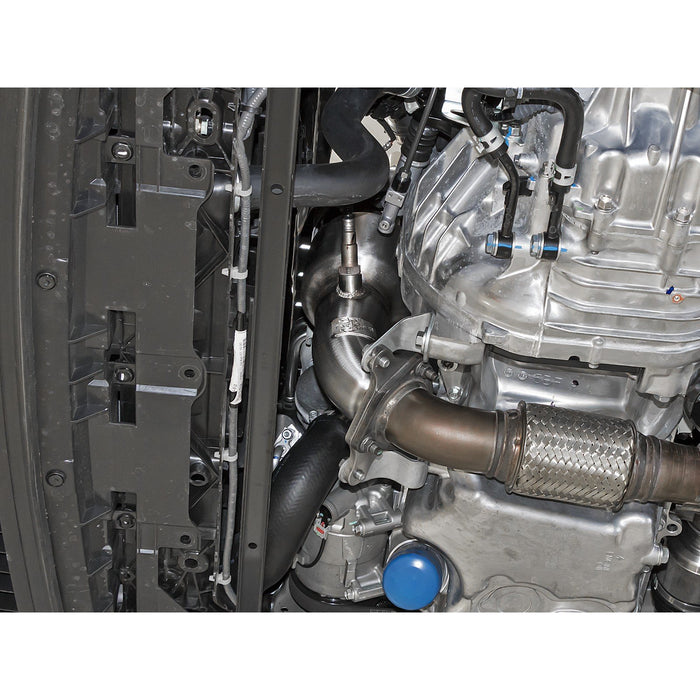 aFe Power Twisted Steel Down Pipe 3 IN 304 Stainless Steel Honda Civic Type R 17-20 L4-2.0L (t)