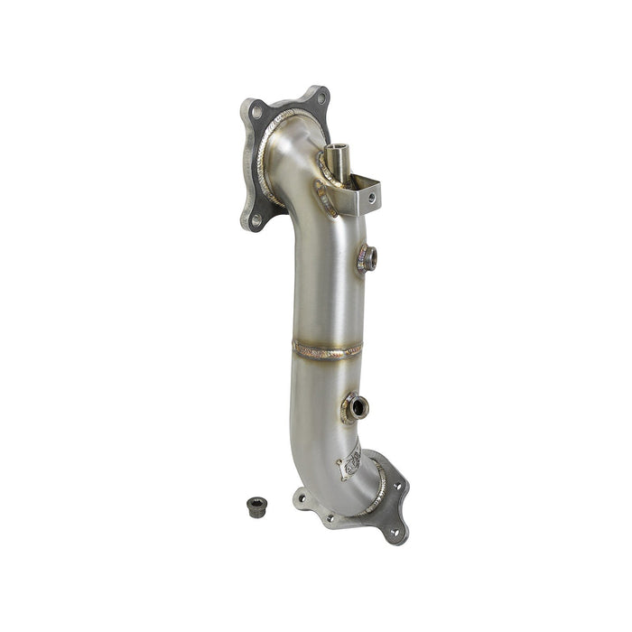 aFe Power Twisted Steel Down Pipe 3 IN 304 Stainless Steel Honda Civic Type R 17-20 L4-2.0L (t)