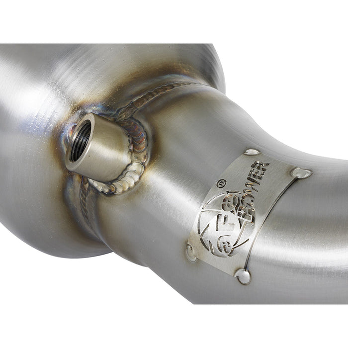 aFe Power Twisted Steel Down Pipe 3 IN 304 Stainless Steel Honda Civic Type R 17-20 L4-2.0L (t)