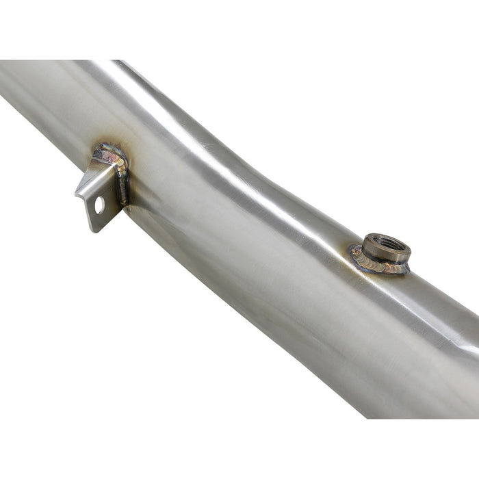 aFe Power Twisted Steel Down Pipe 2-1/2 to 3 IN 304 Stainless Steel w/ Cat Subaru WRX STi 15-20 H4-2.5L (t)
