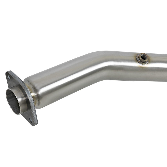 aFe Power Twisted Steel Down Pipe 2-1/2 to 3 IN 304 Stainless Steel w/ Cat Subaru WRX STi 15-20 H4-2.5L (t)
