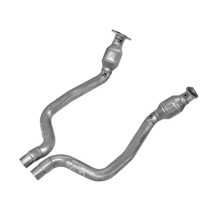 aFe Power Twisted Steel Mid Pipe 3 to 2-3/4 IN 409 Stainless Steel w/ Cat Dodge Challenger SRT-8 11-14 V8-6.4L