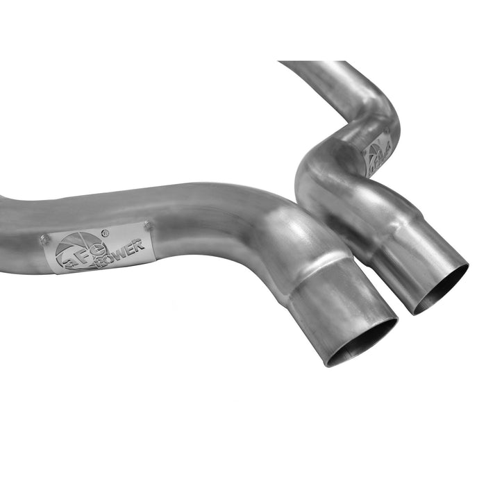 aFe Power Twisted Steel Mid Pipe 3 to 2-3/4 IN 409 Stainless Steel w/ Cat Dodge Challenger SRT-8 11-14 V8-6.4L