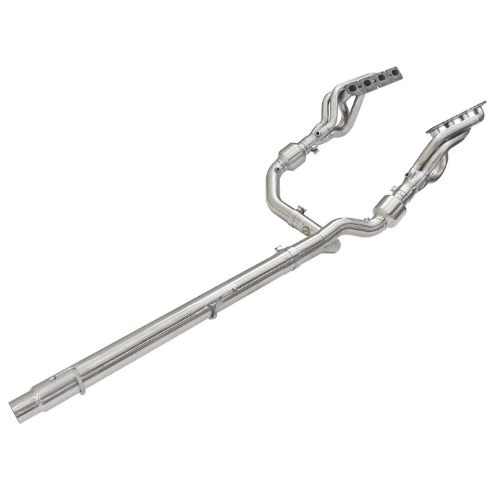 aFe Power Twisted Steel Long Tube Header & Y-Pipe 409 Stainless Steel w/ Cat Dodge/RAM 1500 09-18 / RAM 1500 Classic 2019 V8-5.7L HEMI