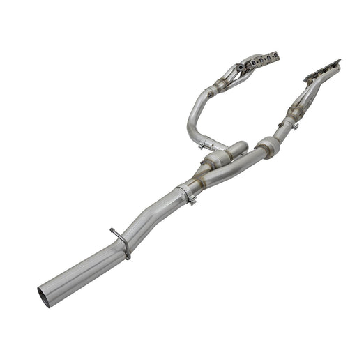 aFe Power Twisted Steel Long Tube Header & Y-Pipe 409 Stainless Steel w/ Cat RAM 2500 / Power Wagon / 3500 14-18 V8-6.4L HEMI