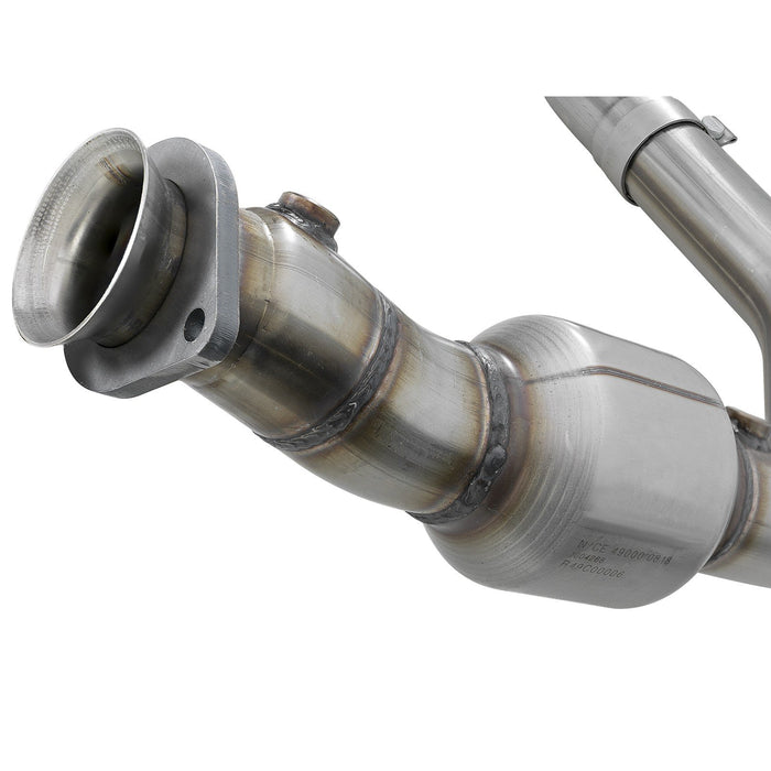 aFe Power Twisted Steel Y-Pipe 3 to 3-1/2 IN 409 Stainless Steel w/ Cat Dodge RAM 1500 (DT) 19-20 V8-5.7L HEMI