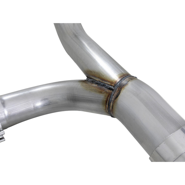 aFe Power Twisted Steel Y-Pipe 3 to 3-1/2 IN 409 Stainless Steel w/ Cat Dodge RAM 1500 (DT) 19-20 V8-5.7L HEMI